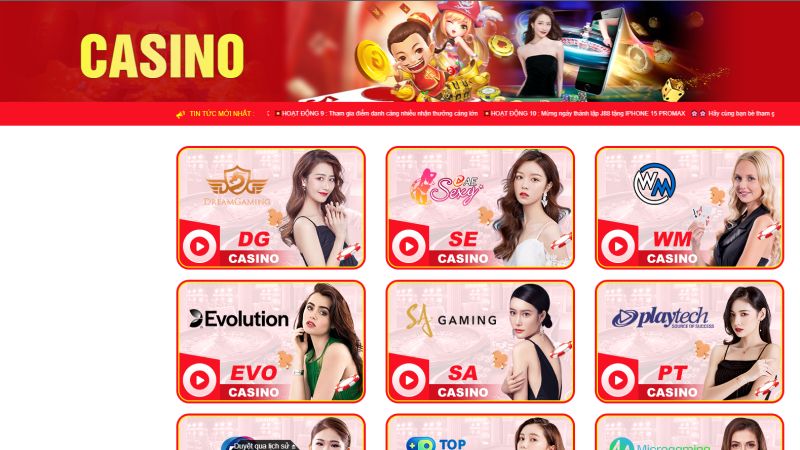 Live Casino đang là danh mục tập trung đông đảo thành viên tại nhà cái J88